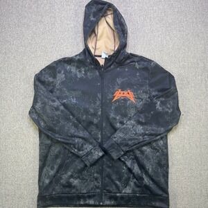Nike Therma-Fit Full Zip Hoodie Mens XXL Black Gray Acid Wash Orange Heavy Metal